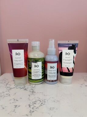 4 R+Co hair products - NEW, unopened - dallas teleport labyrinth sunset blvd